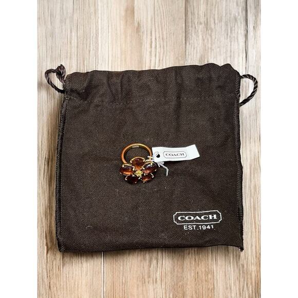 NWT Y2K Coach 94954 Crystal Flower Ring – Size 7 - Picture 4 of 4